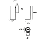 LINEA LIGHT - Lampada a parete | 100-264 V | 1 arrayLED 17.5 W DC - 19.5 W AC