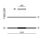 LINEA LIGHT - Sospensione | 220-240 V | 2 topLED 11 W DC - 11 W AC