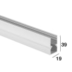 LINEA LIGHT - PROFILO 39X19 ANODIZZATO ARGENTO 2M