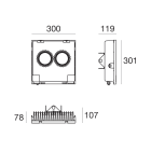 LINEA LIGHT - Sospensione | 198-264 V AC /180-275 V DC | 2 arrayLED 110 W DC - 120 W AC