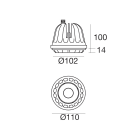 LINEA LIGHT - Downlights | 1 arrayLED 35 W DC 950 mA