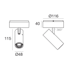 LINEA LIGHT - Plafone | 198-264 V | 1 arrayLED 13 W DC - 15.5 W AC