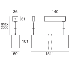 LINEA LIGHT - Sistemi - Sospensione | 198-264 V AC /220-240 V DC | 96 + 180 topLED 48 W DC - 55 W AC