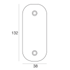 LINEA LIGHT - Cover for pole hand hole - 132x38 mm - Light Gray