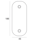 LINEA LIGHT - Cover for pole hand hole - 186x45 mm - Light Gray