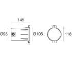 LINEA LIGHT - IP68 outercasing for installation on masonry (tiles or mosaic) - for MK68_RF 4,5W