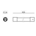 LINEA LIGHT - Node System_L - Electrified track module - 48V DC - White lenght 629mm