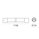 LINEA LIGHT - Node System_L - Electrified track module - 48V DC - White lenght 1748mm