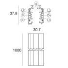 LINEA LIGHT - Three-phase track + DALI - 1m - White - Surface