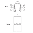 LINEA LIGHT - Three-phase track + DALI - 3m - White - Surface