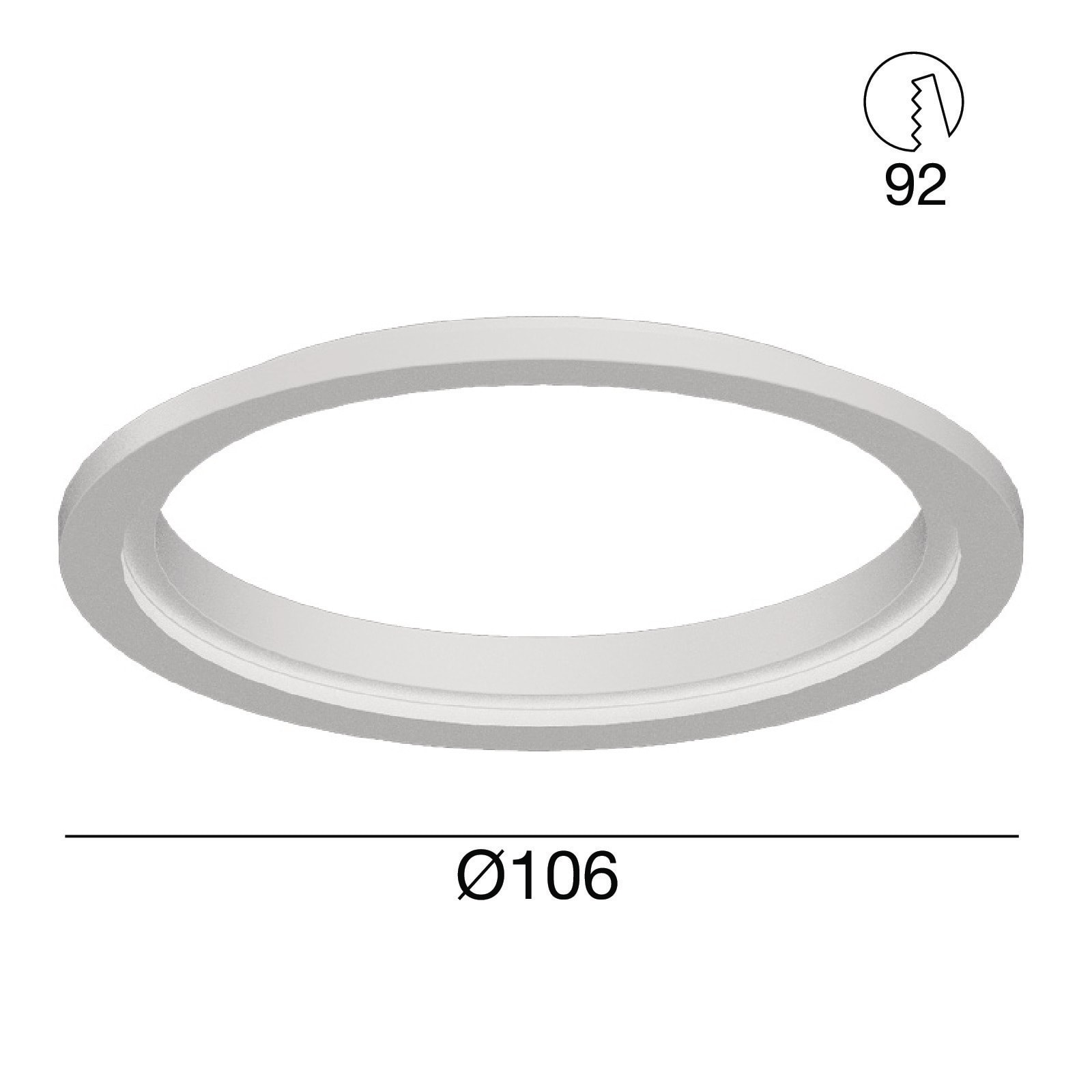 LINEA LIGHT - White Quantum EVO 9W-14W infill flange