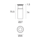 LINEA LIGHT - Uplights | 100-250 V | 1 x powerLED 1.6 W DC - 3 W AC