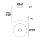 LINEA LIGHT - Sospensione | 220-240 V | 36 topLED 12 W DC - 15 W AC