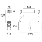 LINEA LIGHT - Sistemi | 198-264 V AC /176-264 V DC | 288 topLED 43 W DC - 48 W AC | Modular Master