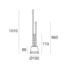 LINEA LIGHT - Paletti e teste palo | 180-264 V AC /230-280 V DC | 3 x powerLED 4.5 W DC - 5.5 W AC