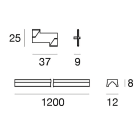 LINEA LIGHT - Kit 60x60 for Ink System (3 brackets for 5 profiles)
