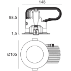 LINEA LIGHT - Downlights | 16 x powerLEDs 15 W DC 700 mA