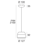 LINEA LIGHT - Sospensione | 220-240 V | 1 arrayLED 8 W DC - 11 W AC