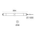LINEA LIGHT - Elementi lineari | 198-264 V AC /176-276 V DC | 36 topLED 9.199999999999999 W DC - 14.5 W AC