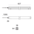 LINEA LIGHT - Plafone - Illuminazione Industriale | 220-240 V AC /198-264 V DC | 48 topLED 24 W DC - 27 W AC