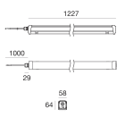 LINEA LIGHT - Plafone - Illuminazione Industriale | 198-264 V | 96 topLED 49 W DC - 54 W AC