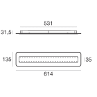 LINEA LIGHT - Lampada a parete - Plafone | 198-264 V | 176 topLED 23 W DC - 28 W AC
