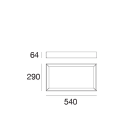 LINEA LIGHT - Plafone | 198-264 V | 4 topLED 38 W DC - 44 W AC