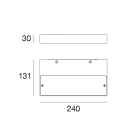 LINEA LIGHT - Lampada a parete | 220-240 V | 1 topLED 22 W DC - 24 W AC