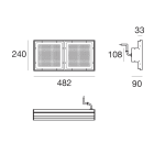 LINEA LIGHT - Plafone - Illuminazione Industriale | 198-264 V AC /180-275 V DC | 648 topLED 120 W DC - 130 W AC