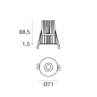 LINEA LIGHT - Downlights | 1 x powerLED 8 W DC 700 mA