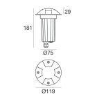 LINEA LIGHT - Uplights - Step Lights | 198-264 V | 1 arrayLED 6 W DC - 8 W AC