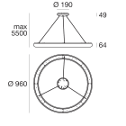 LINEA LIGHT - Sospensione | 220-240 V | 12 topLED 45 W DC - 51 W AC