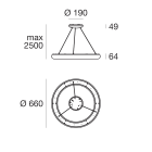 LINEA LIGHT - Sospensione | 220-240 V | 6 topLED 27 W DC - 31 W AC