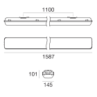 LINEA LIGHT - Plafone - Illuminazione Industriale | 220-240 V | 144 topLED 36 W DC - 38 W AC