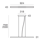 LINEA LIGHT - Sospensione | 220-240 V | 168 topLED 27 W DC - 31 W AC
