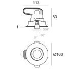 LINEA LIGHT - Downlights | 1 arrayLED 8 W DC 220 mA
