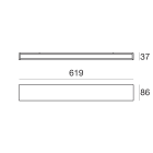 LINEA LIGHT - Lampada a parete | 198-264 V | 144 topLED 24 W DC - 28 W AC