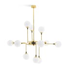 LINEA LIGHT - GALASSIA SOSP. 12LUCI OTTONE DORATO