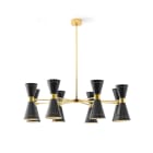 LINEA LIGHT - MEGAFONO SOSP.8BR.16XE14 OTT/NERO