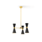 LINEA LIGHT - MEGAFONO SOSP. 3BR 6XE14 OTT/NERO