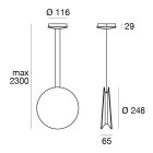 LINEA LIGHT - Sospensione | 220-240 V | 1 topLED 13 W DC - 16 W AC