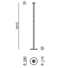 LINEA LIGHT - LUNA PIAN.28W B.CO 9003-CROMO 2700K