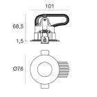 LINEA LIGHT - Downlights | 1 arrayLED 8 W DC 220 mA