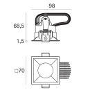 LINEA LIGHT - Downlights | 1 arrayLED 8 W DC 220 mA