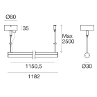 LINEA LIGHT - Sospensione | 90-264 V | 84 topLED 20 W DC - 22 W AC