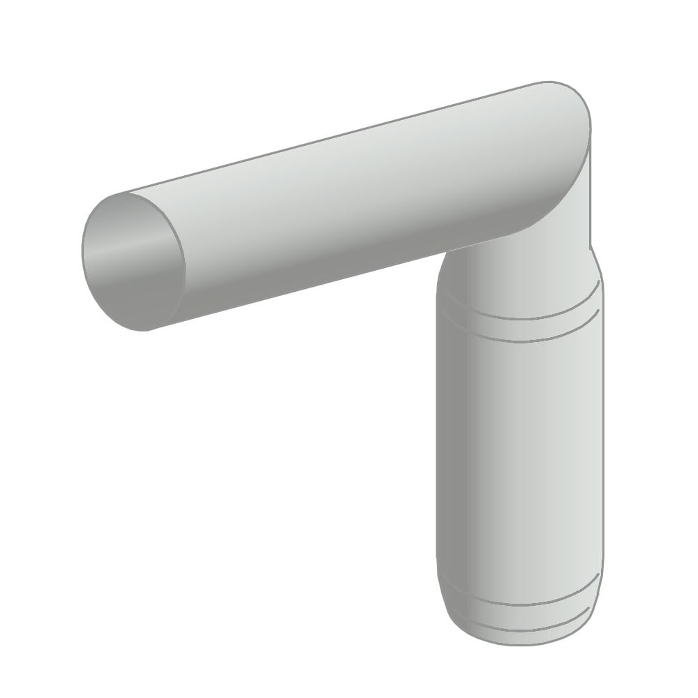 LINEA LIGHT - Single 15 angled arm - Diameter 60mm for conical or tapered pole - Light Gray