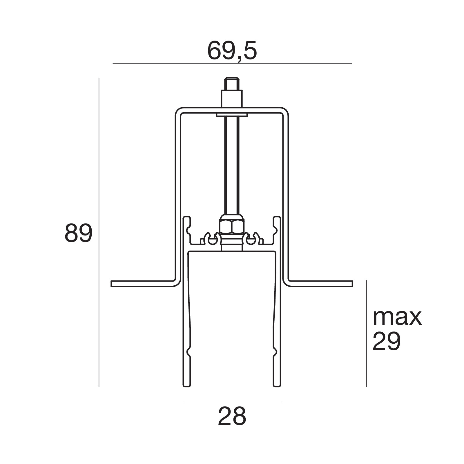 LINEA LIGHT - CONTOC.ALL.PASEO A RASO L.513MM