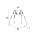 LINEA LIGHT - CONTROC.ALL.56X35 C/MOLLE.L1153MM