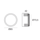 LINEA LIGHT - CONTROCASSA EPITAX 8W+STAFFE+VITI