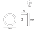LINEA LIGHT - CONTROCASSA EPITAX 8W C/BORDINO BG3